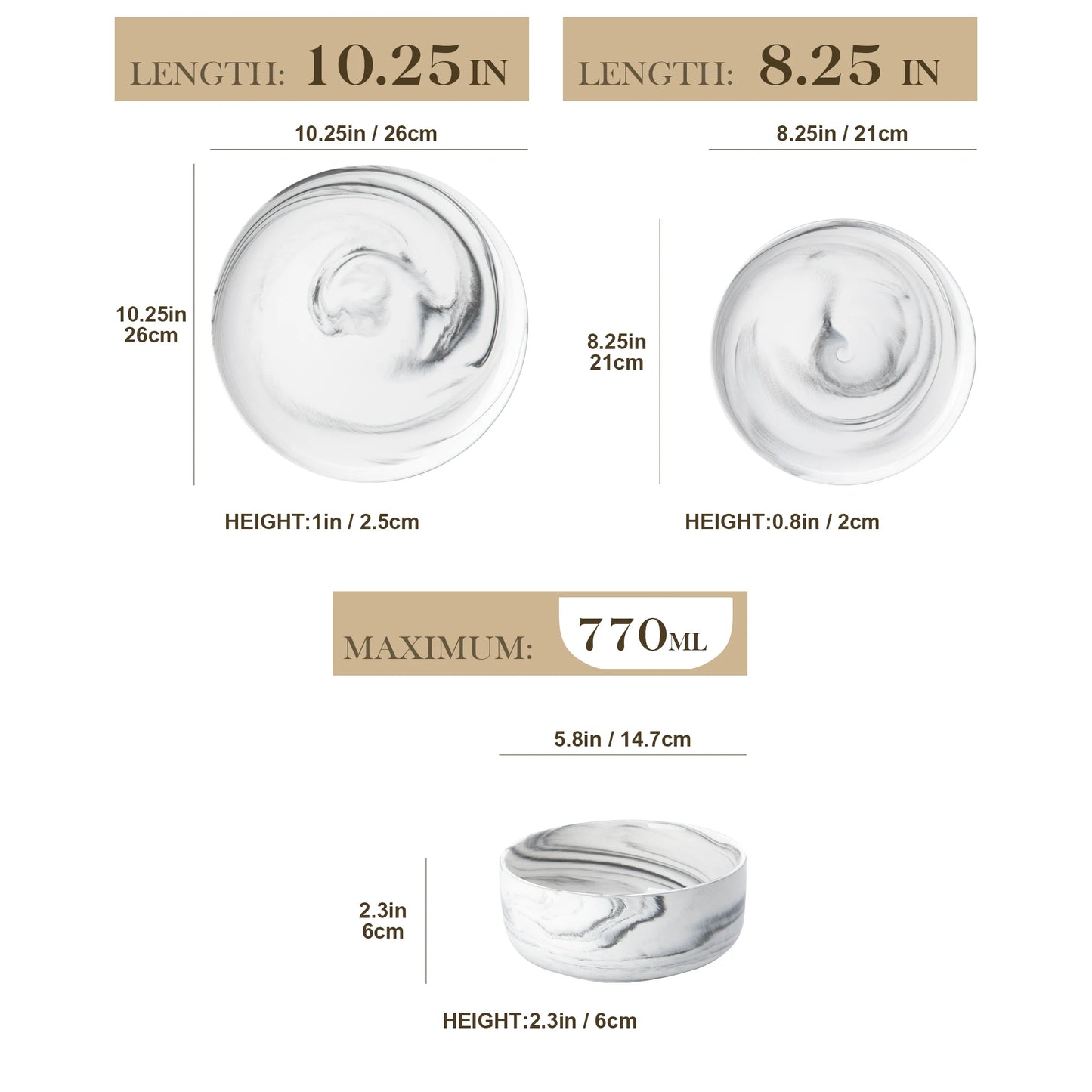 MALACASA 12-Piece Grey Marble Ceramic Dinnerware Set with 3 Pcs Dinner/Dessert Plates,Bowl Tableware Set Service for 3