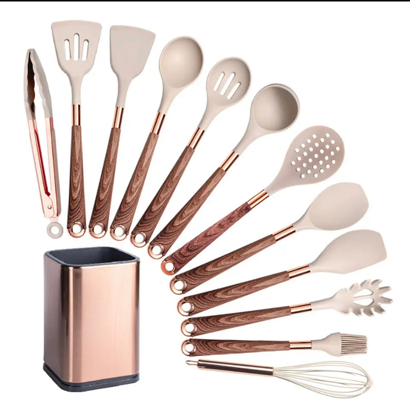Apricot Kitchenware Set Silicone Material 13 piece sets
