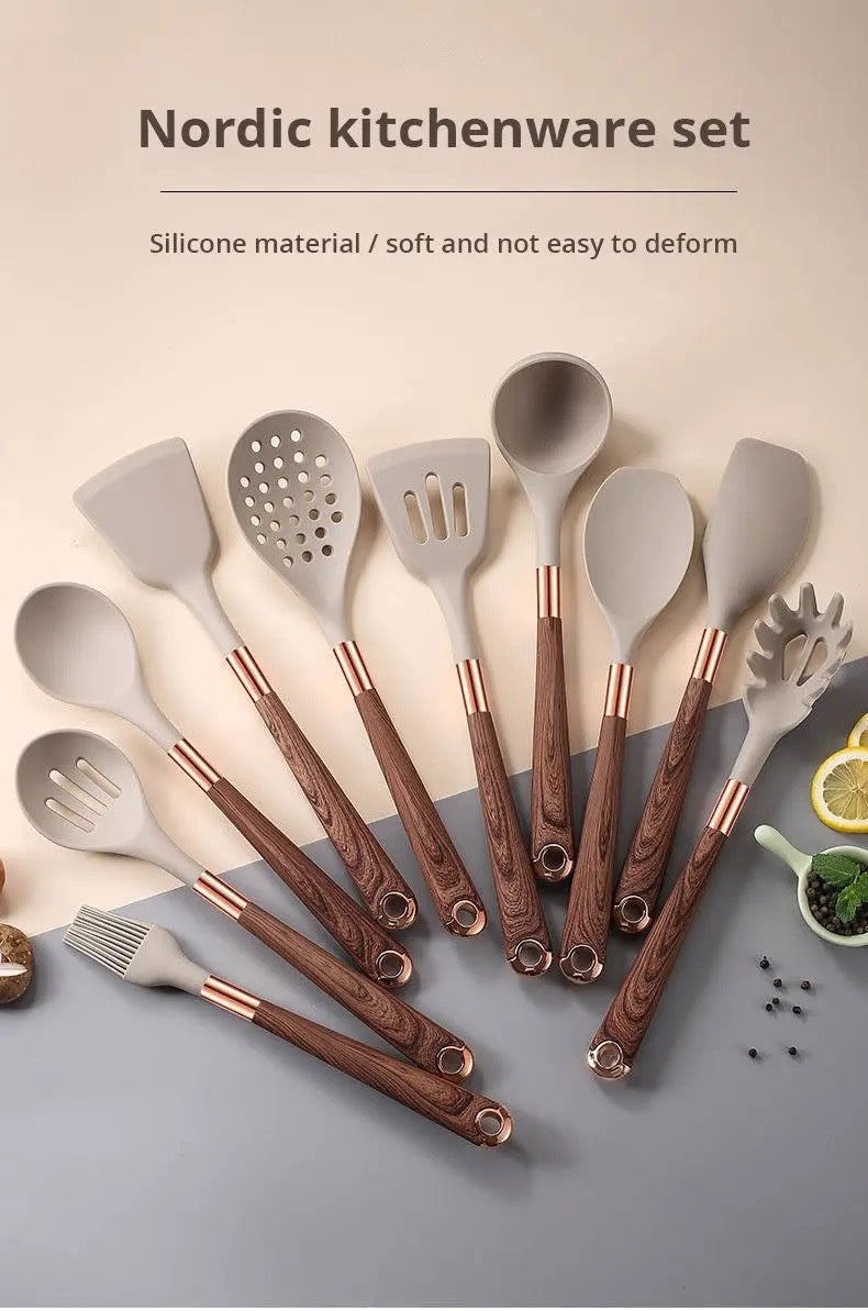 Apricot Kitchenware Set Silicone Material 13 piece sets
