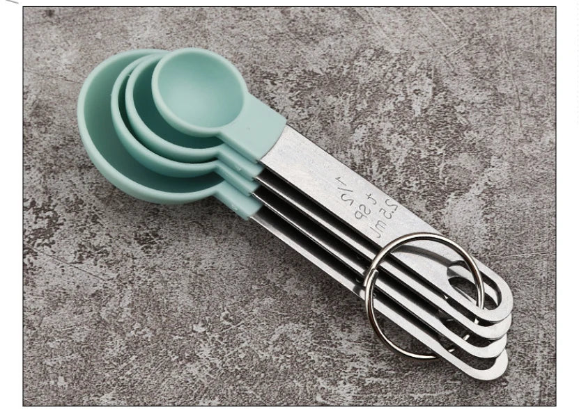 Measuring Cups & Spoons 8PCS Set For Baking Cooking Measuring Cooking Utensils Stainless Steel Handle