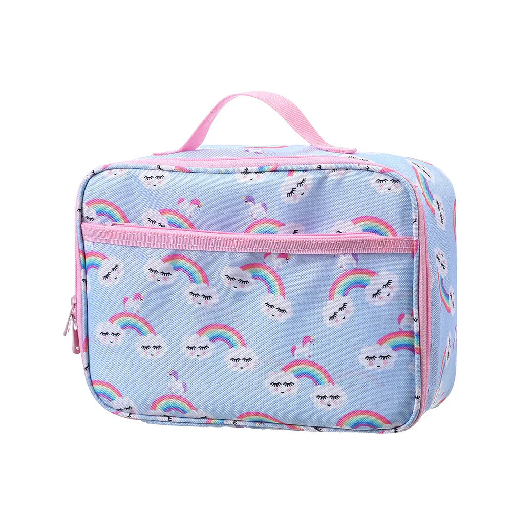Lunch Bag for Kids Cartoon Rainbow Unicorn Lunch Bag Picnic Food Bag Student School Bento Bag