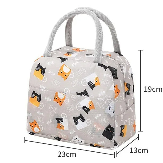 Portable Lunch Bags Thermal Insulation Lunch Box Storage Bag Children's School Lunch Box Bag Picnic Storage Large Capacity