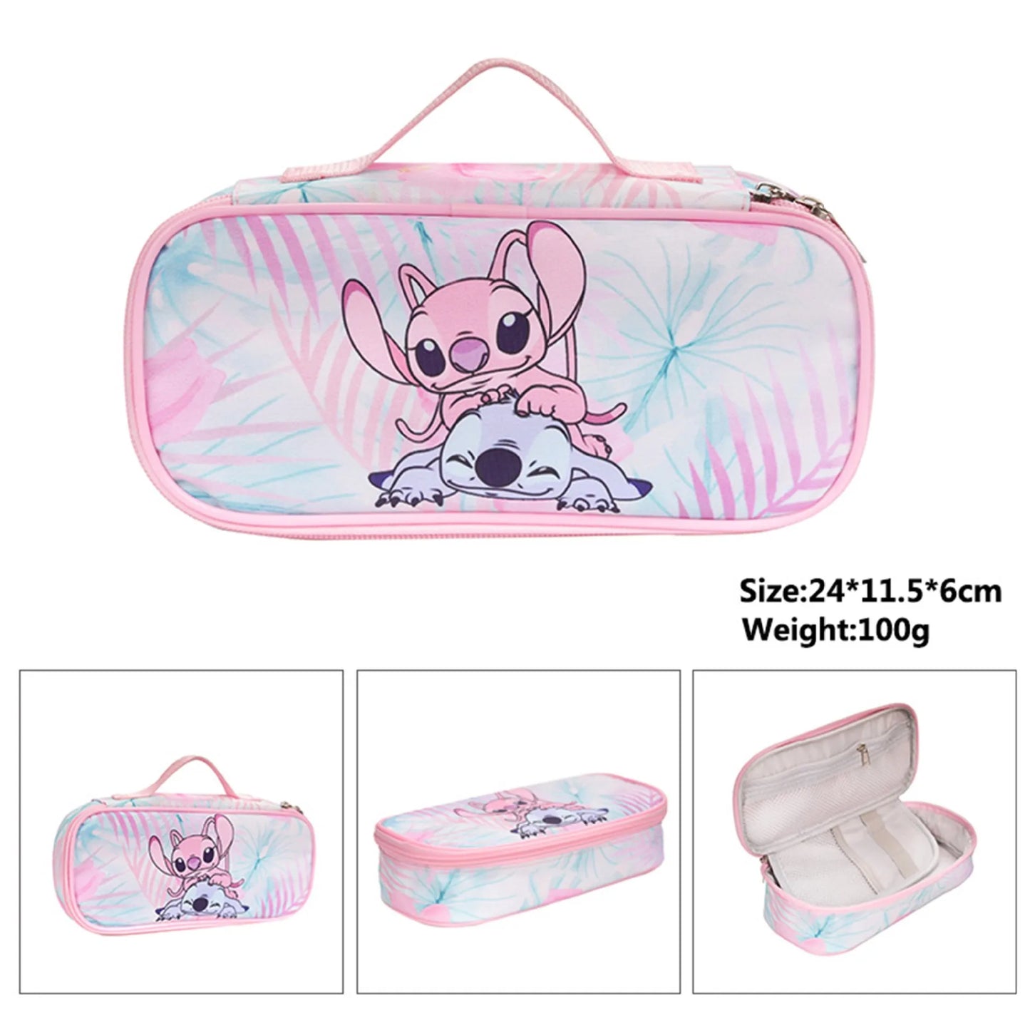 Stitch Primary lunch Bag with pencil case Children's Cartoon Boys Girls Cartoon lunch Bag