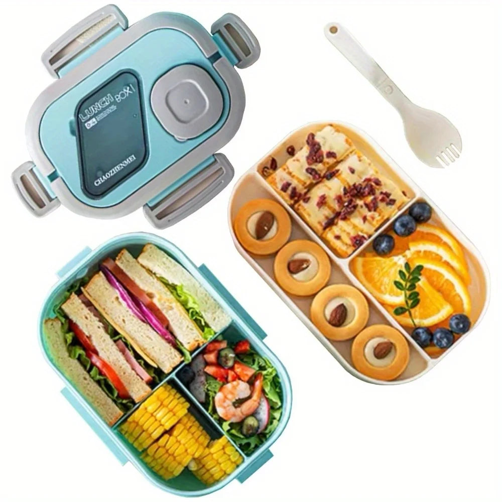 1PC Convenient Insulated Lunch Box, European Oval Sealed Fresh-keeping Lunch Box, Double-layer Household Bento Box