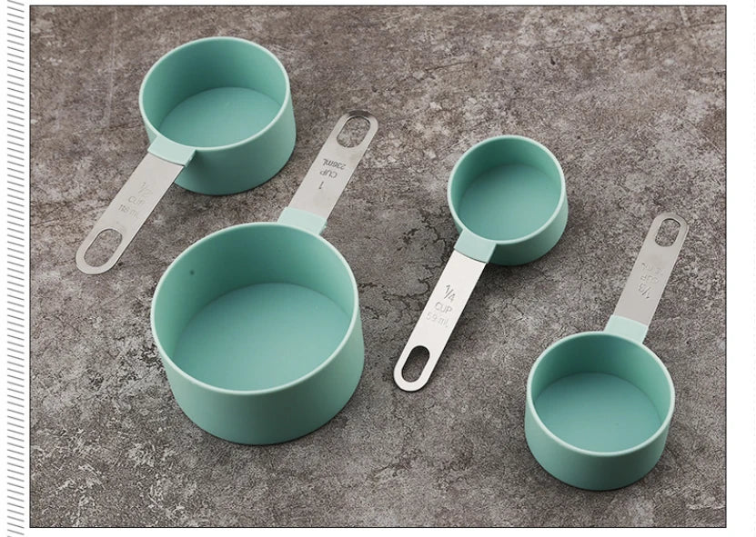 Measuring Cups & Spoons 8PCS Set For Baking Cooking Measuring Cooking Utensils Stainless Steel Handle