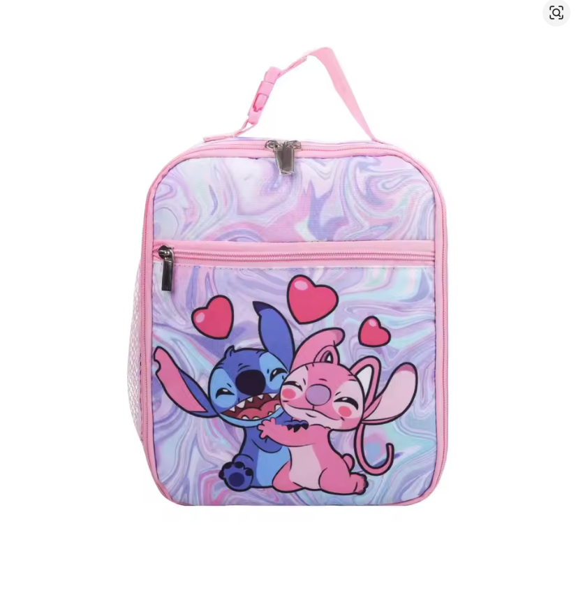 Stitch Primary lunch Bag with pencil case Children's Cartoon Boys Girls Cartoon lunch Bag