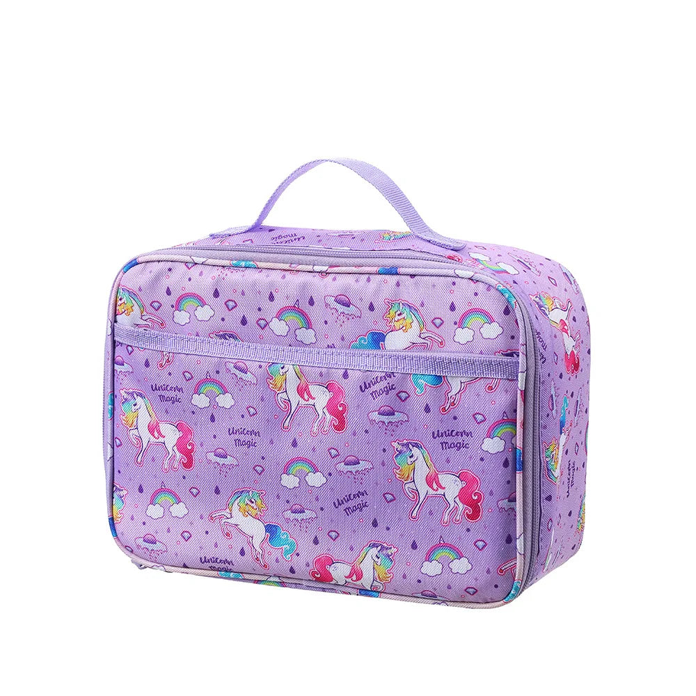 Lunch Bag for Kids Cartoon Rainbow Unicorn Lunch Bag Picnic Food Bag Student School Bento Bag