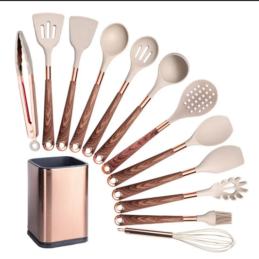 Apricot Kitchenware Set Silicone Material 13 piece sets