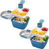 1100ml/1500ml Portable 2 Layer Grid Container for Food