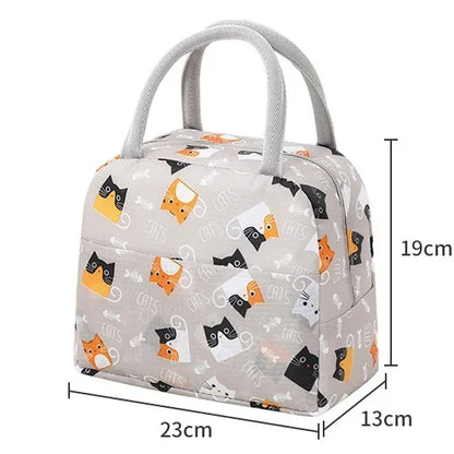 Portable Lunch Bags Thermal Insulation Lunch Box Storage Bag Children's School Lunch Box Bag Picnic Storage Large Capacity