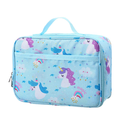 Lunch Bag for Kids Cartoon Rainbow Unicorn Lunch Bag Picnic Food Bag Student School Bento Bag