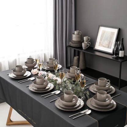 Vancasso Grey 16 / 32 Piece Ceramic Stoneware Dinnerware Set