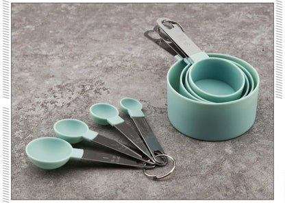 Measuring Cups & Spoons 8PCS Set For Baking Cooking Measuring Cooking Utensils Stainless Steel Handle