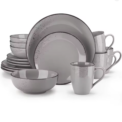 Vancasso Grey 16 / 32 Piece Ceramic Stoneware Dinnerware Set