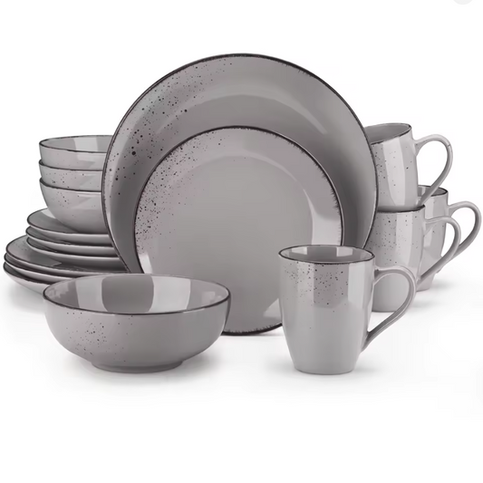 Vancasso Grey 16 / 32 Piece Ceramic Stoneware Dinnerware Set