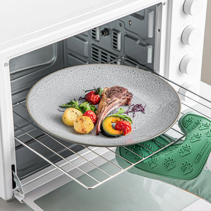 vancasso 4-16 Piece Embossed Stoneware Tableware Set with 4PCS Dinner/Dessert Plate/Soup Bowl for 4/8/12 person