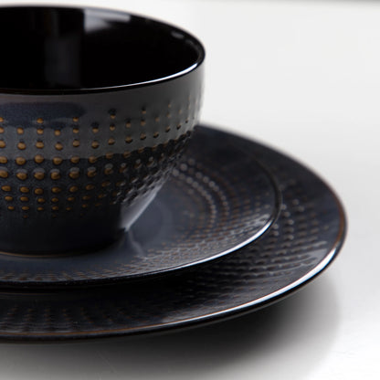 Vancasso 4-32 Piece Embossed Relief Stoneware Tableware Set with Dinner/Dessert Plate/Soup Bowl/Mug Service for 4/8/12